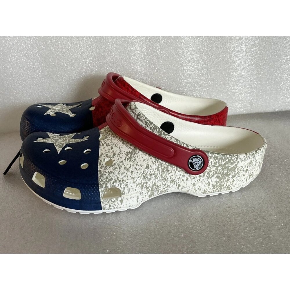Crocs Classic TEXAS FLAG USA Colors Unisex CLOGS Size Mens 7 Womens 9 Patriotic - Picture 5 of 5